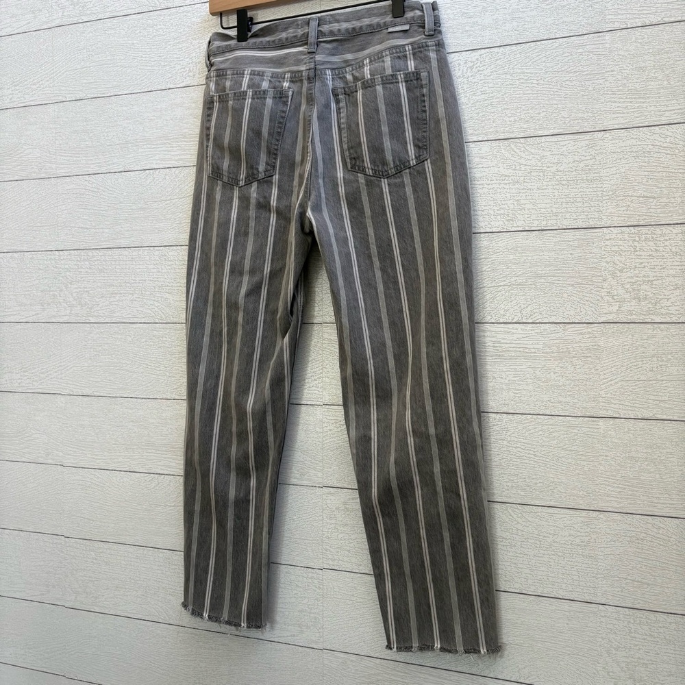 Boyish Tommy Jeans in Devil Is A Woman Gray Striped Cropped Straight, Size 28 - Picture 8 of 16
